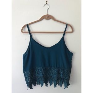 Turquoise Chiffon Tank